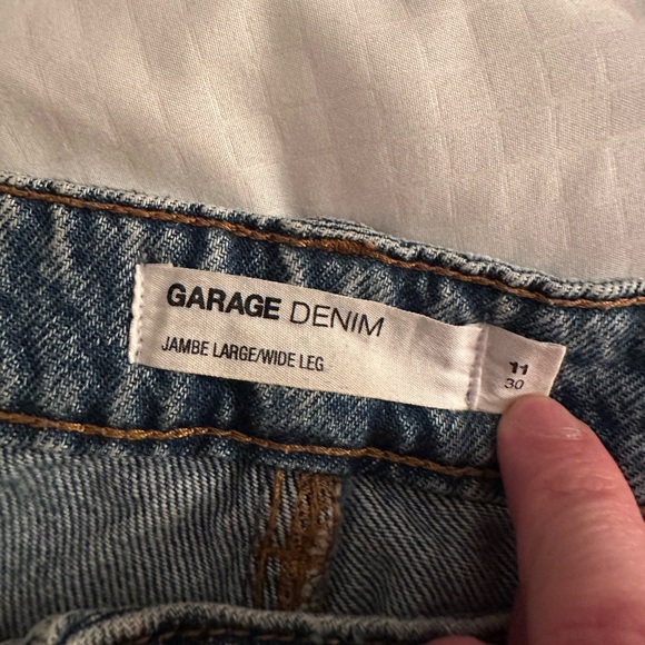 Garage Classic Blue Denim Jeans Wide Leg - Picture 3 of 3
